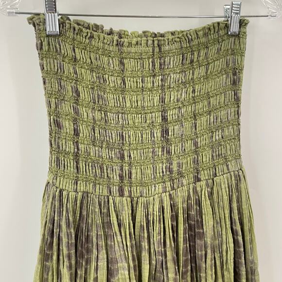 Free People One Ravenna Printed Convertible Maxi Skirt Earth Combo Tie Dye XS - Picture 12 of 13
